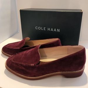 Cole Haan Women's Wine Suede Loafers Size 9